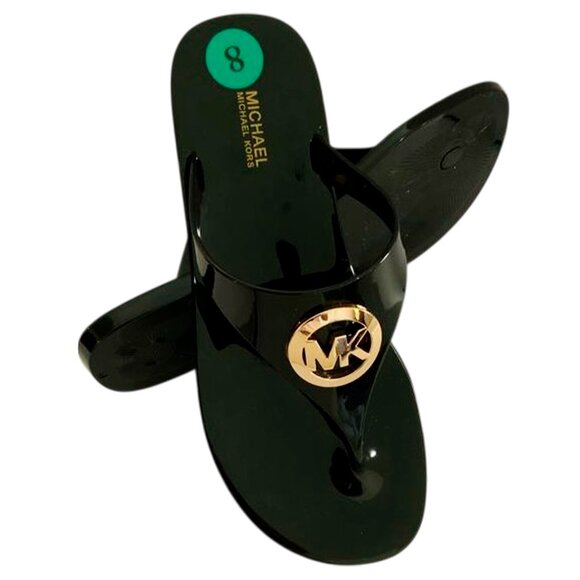 NWT MICHAEL KORS LILLIE JELLY WOMEN'S THONG SANDALS FLIP FLOPS SIZE 7 8 9 10 11 - Picture 1 of 8